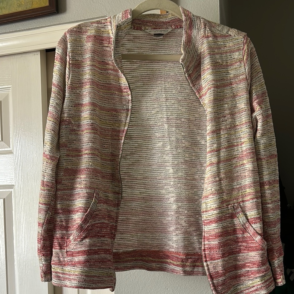 christopher and banks Striped Multicolor Cardigan